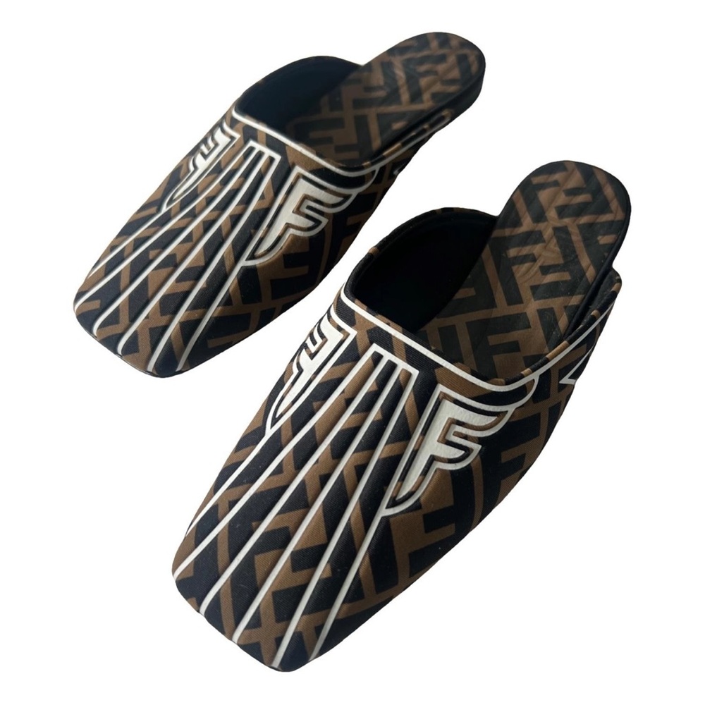 ❌ SOLD Fendi Zucca logo Black and Brown flats Shoes